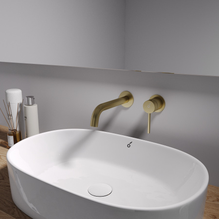 Смеситель для раковины скрытого монтажа Oliveeka OL-88869017-BG, золотой матовый