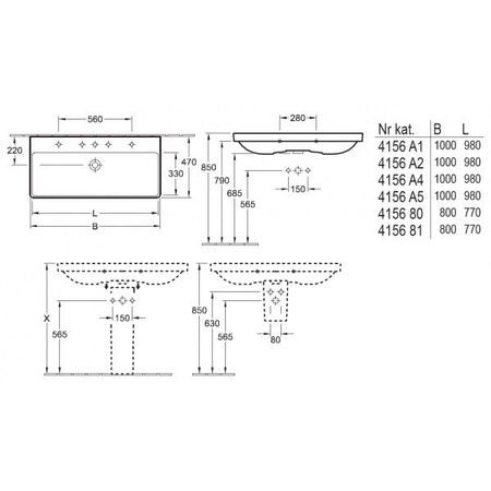 Раковина Villeroy&Boch Avento 415680R1
