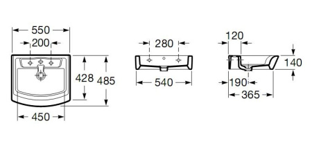 Раковина подвесная (55x48) Roca Hall  327881000