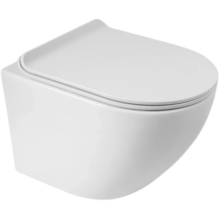 Унитаз подвесной безободковый BelBagno Senso-R BB046CH-TOR/SC с сиденьем микролифт