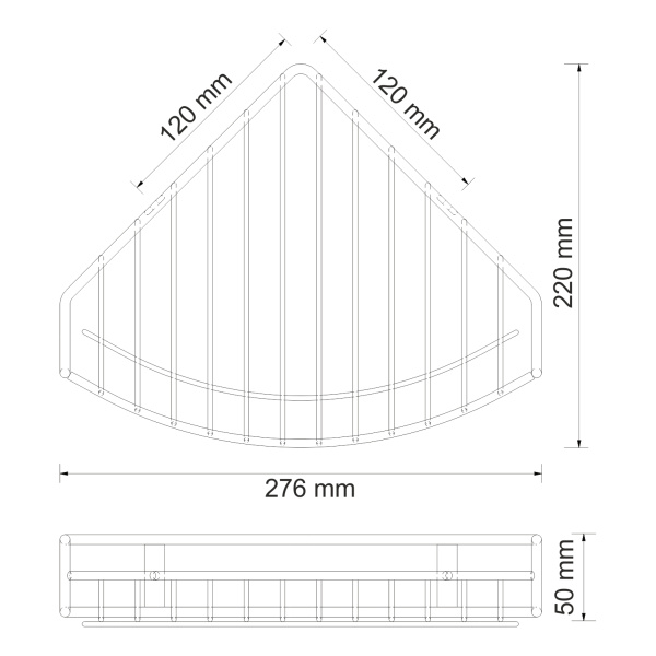 Полка металлическая  WasserKRAFT K-1511