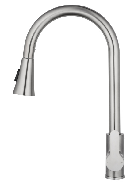 Смеситель для кухни с выдвижным изливом WONZON & WOGHAND, брашированный никель WW-121E201L-BS