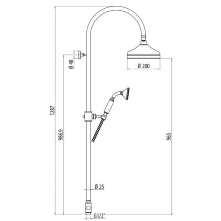 Душевая стойка Gattoni PD 4293/PDC0cr
