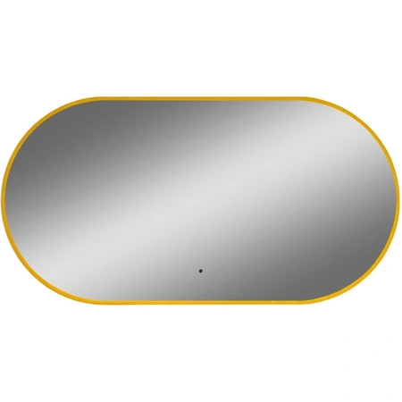 Зеркало с подсветкой Art&Max Torino AM-Tor-550-1050-DS-Gold сенсорным выключателем