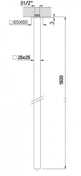 Излив потолочный для раковины Cezares PORTA-SVP-SR