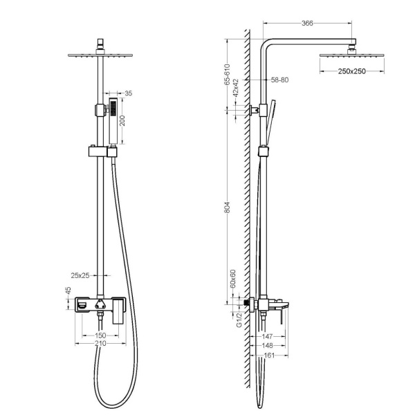 Душевая система Timo Selene SX-1030/16 Душевая система Timo Selene SX-1030/16