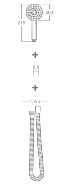 Душевой набор Roca Natura 80/1F 5B9302C00