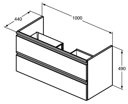 Тумба под раковину Ideal Standard Tesi 100 см T0052PH