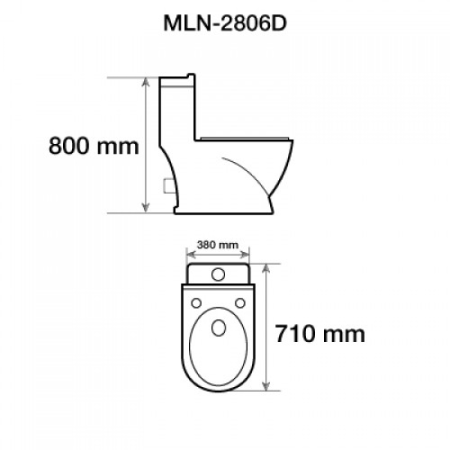 Унитаз напольный безободковый Melana 2806D-805