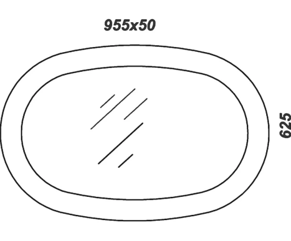 Зеркало Aqwella Clarberg Dune (96х63) Dun.02.10/W