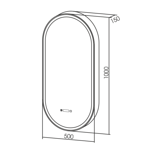 Зеркало-шкаф (50х100) Silver Mirrors Soho-BLACK LED-00002613