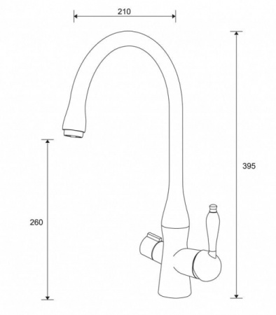 Смеситель под фильтр Zorg ZR 339 YF SATIN