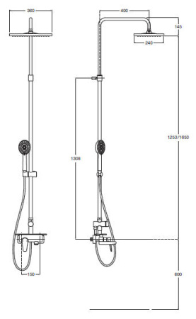 Душевая система Roca Even-M 5A9C90C00