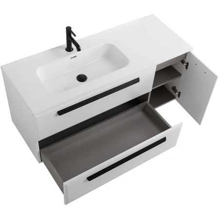 Тумба под раковину Cezares ECO-CER-N-1200-2C-1A-SO-BL-L Bianco Lucido без ручек