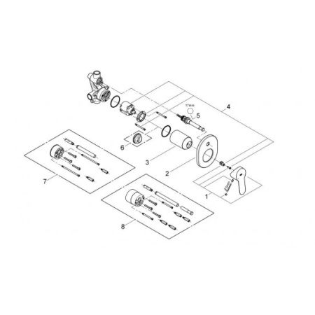 Смеситель для ванны Grohe Bauedge 29039 000 (29039000) хром