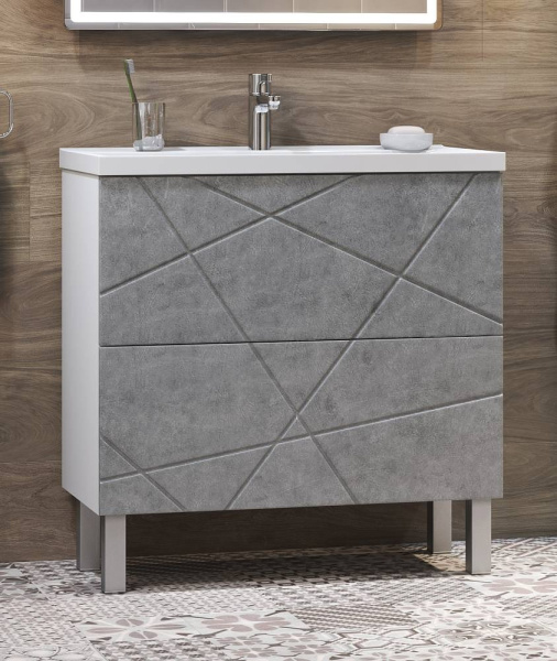 Тумба под раковину напольная VIGO Geometry 80 tn.GEO.9696.80.2Y бетон