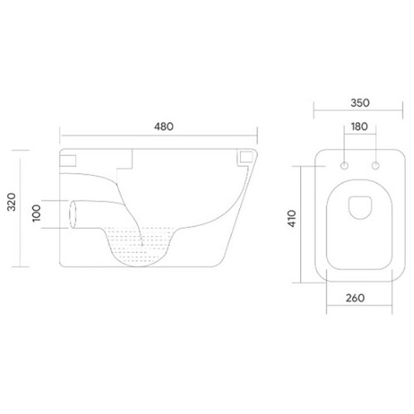 Подвесной безободковый унитаз Aquatek Дельта AQ1911-00 микролифт