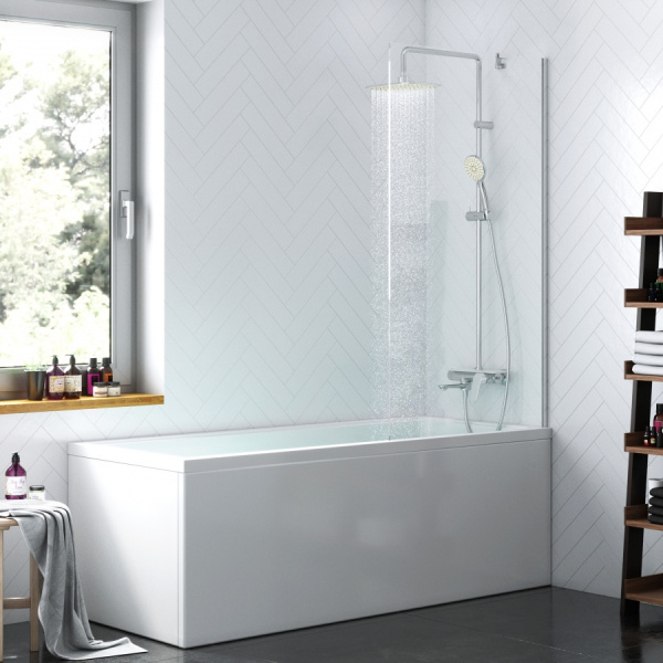 Шторка для ванны (140х100) Damixa Skyline DX35WBS-080-140MT