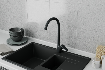 Смеситель для кухни RUSH Nevis, черный NE1735-22Black