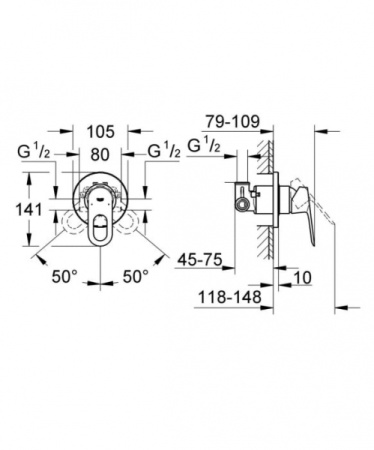 Смеситель для душа Grohe BauLoop 29042 000 (29042000)