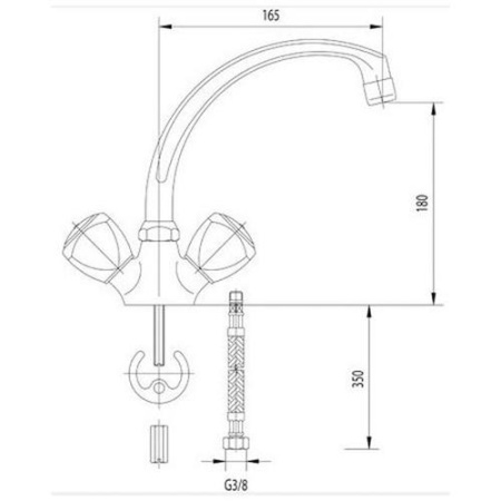 Смеситель для мойки MOFEM DIAMANT140-0007-15