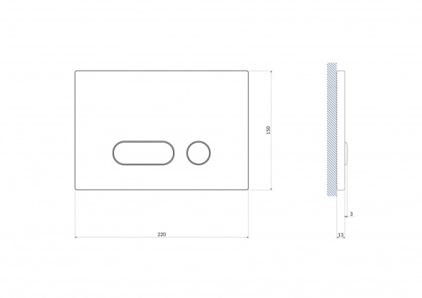 Кнопка Cersanit INTERA хром глянцевый P-BU-INT/Cg