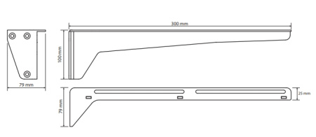 Кронштейн для умывальника 30см  Bemeta Hotel 201541014