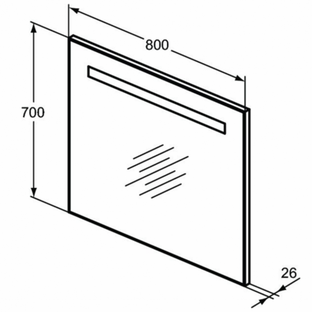 Зеркало (80X70) Ideal Standard MIRROR&LIGHT T3342BH