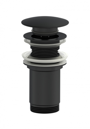 Донный клапан для раковины  WONZON & WOGHAND, черный матовый WW-88SS09-MB