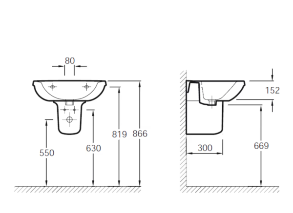 Полупьедестал для раковины Jacob Delafon Panache E1431-00