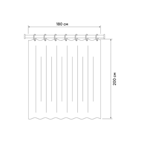 Штора для ванной комнаты 200*180 IDDIS Basic (B47P218i11)