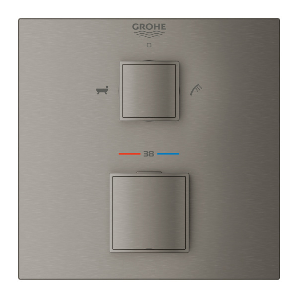 Смеситель для ванны термостатический GROHE Grohtherm Cube 24155 AL0 (24155AL0) темный графит матовый