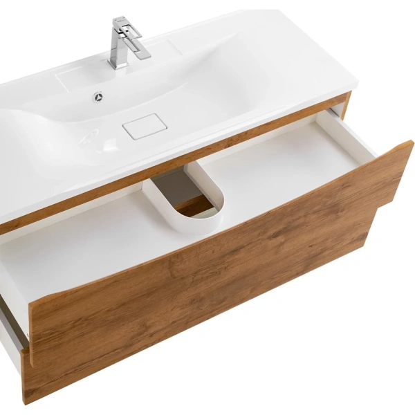 Тумба  под раковину подвесная с двумя выкатными ящиками BelBagno MARINO-1100-2C-SO-RN-P Rovere Nature