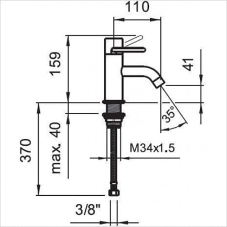 Смеситель для умывальника Laufen Twinprime 3.1132.1.004.100.1