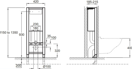 Система инсталляции для унитазов Jacob Delafon E4311-NF