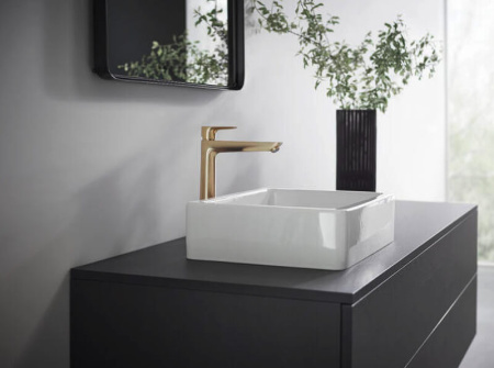 Смеситель для раковины без донного клапана Hansgrohe Talis E 71717140 шлифованная бронза