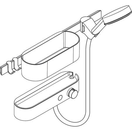 Термостат для душа Hansgrohe WallStoris 105 3jet Activation EcoSmart 24250700 белый матовый