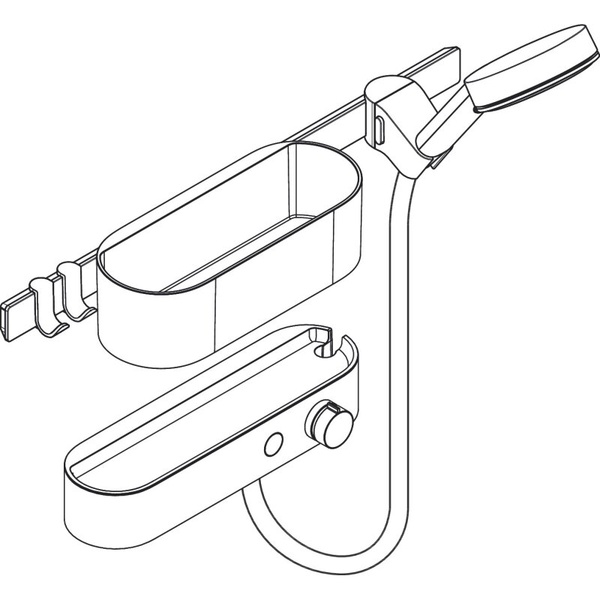 Термостат для душа Hansgrohe WallStoris 105 3jet Activation EcoSmart 24250700 белый матовый