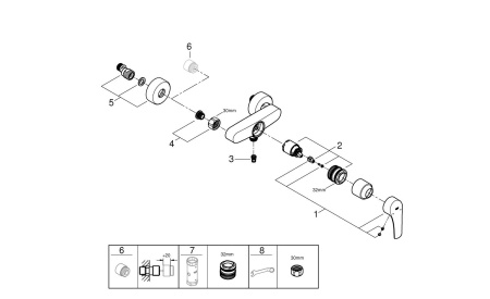 Смеситель для душа GROHE Eurosmart New 33555 003 (33555003) хром