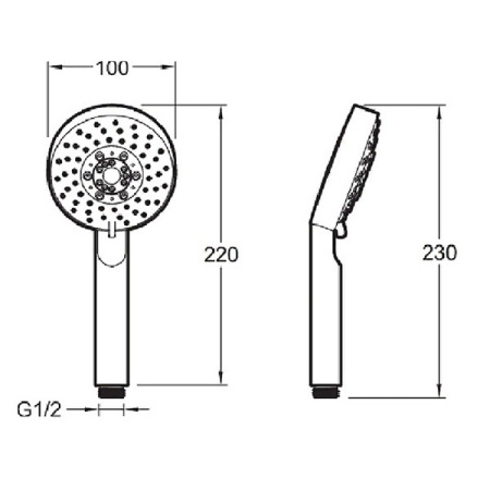 Душевая лейка Jacob Delafon Brive E21756-CP