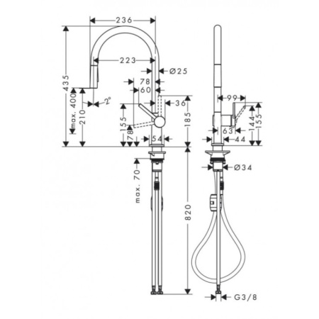  Подарок Смеситель для кухни Hansgrohe Talis M54 72842000, хром