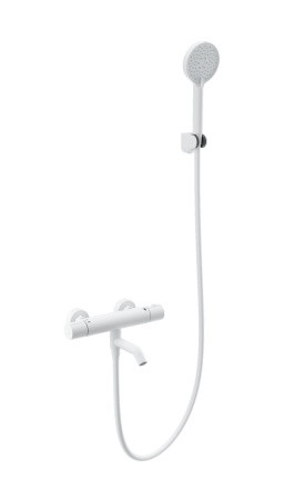 Смеситель для ванны с душем и термостатом WONZON & WOGHAND, белый матовый WW-B3029-A1-MW