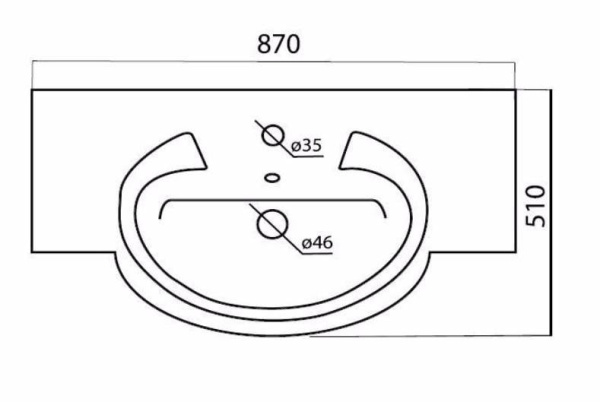 Раковина AM.PM Bourgeois M65WCC0852WG