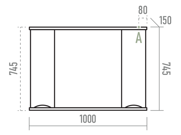 Зеркало-шкаф (100х75) Misty Атлантик 100 П-Атл-4100-050
