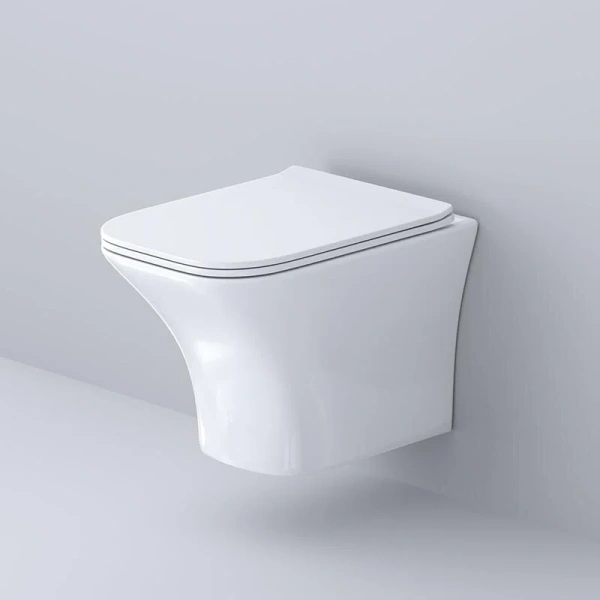 Унитаз подвесной безободковый Grossman Galaxy GR-4476S с сиденьем микролифт