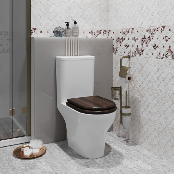 Унитаз-компакт безободковыйOpadiris Палермо OS24722A сиденье антикварный орех