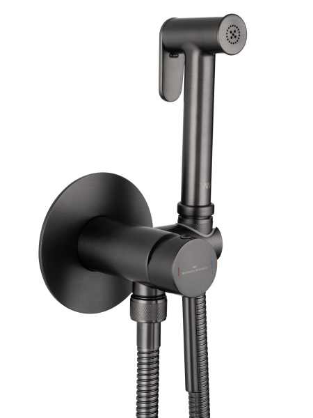 Смеситель с гигиеническим душем встраиваемый WONZON & WOGHAND STICK, темный графит WW- 88829902-BGM Смеситель с гигиеническим душем встраиваемый WONZON & WOGHAND STICK, темный графит WW- 88829902-BGM