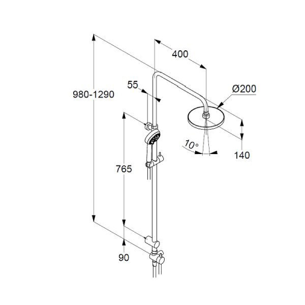 Душевая стойка Kludi Logo 6809305-00