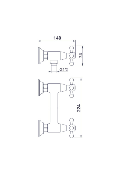 Смеситель для душа D&K Hessen Hercules (DA1423141)