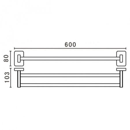 Полотенцедержатель двойной Art&Max AM-4848AQ